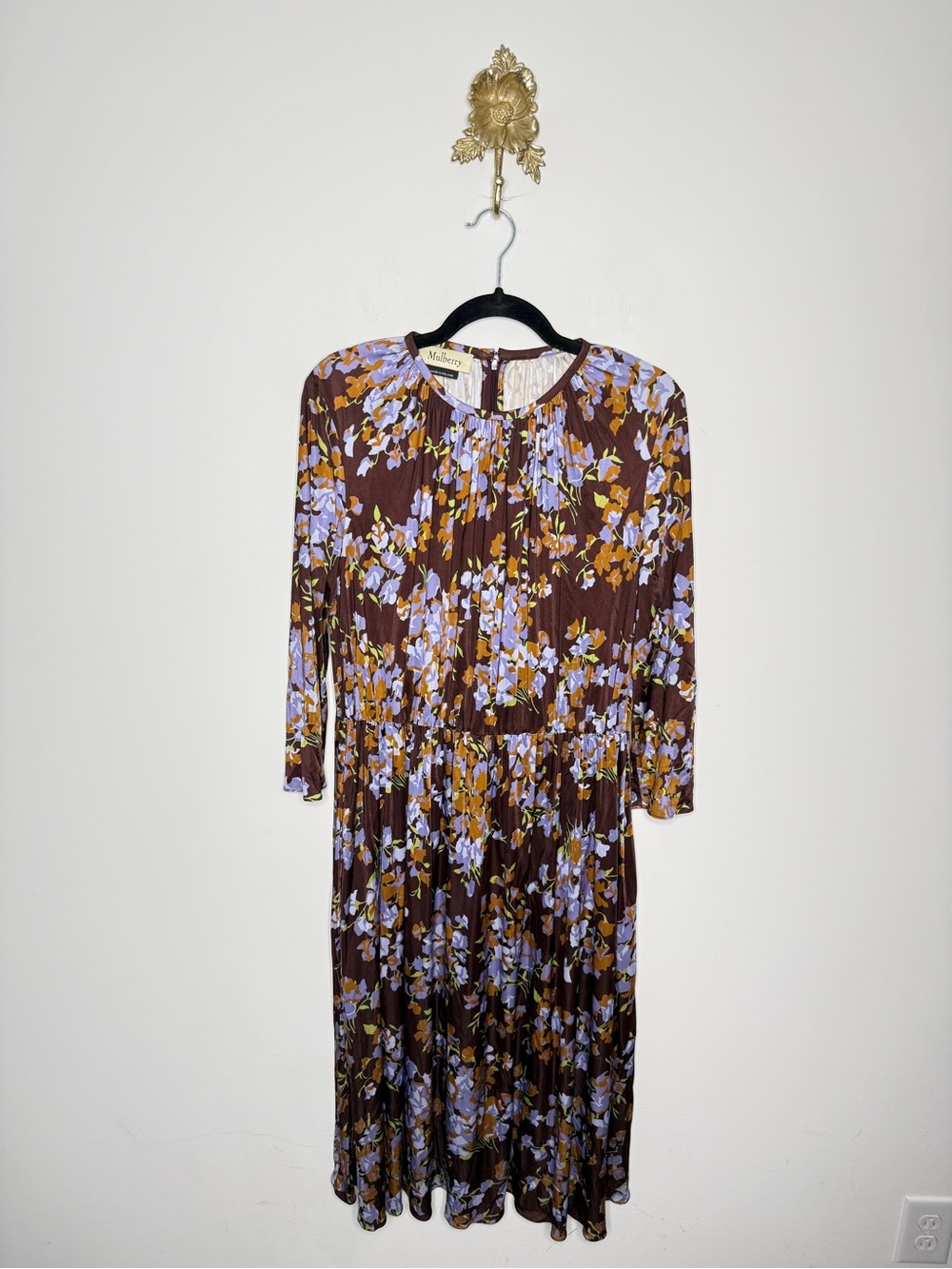 Mulberry x Seoul Brown Floral Midi Dress 42